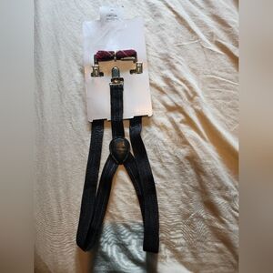 The children's place bow tie and suspenders